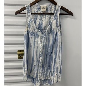 Knox Rose Boho Tie Dye Sleeveless Tunic Tank Top Womens Small